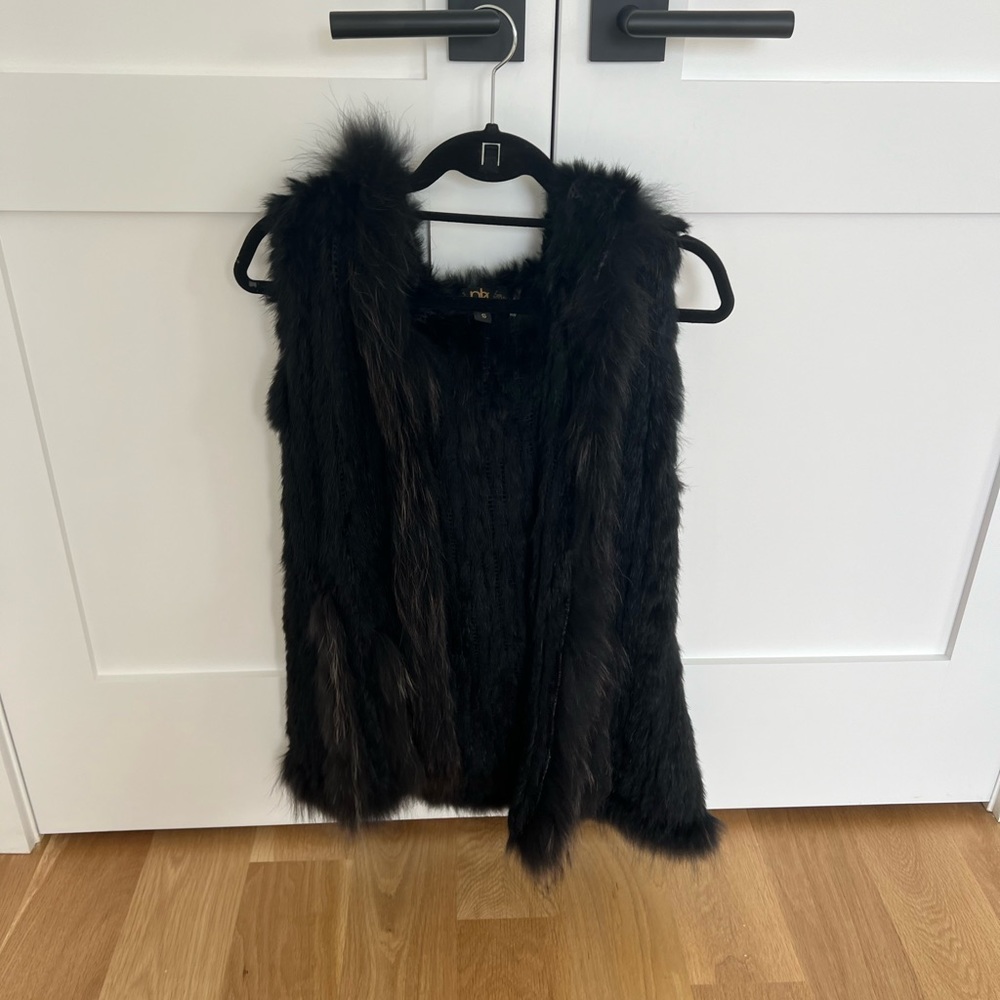 Metric Knits Fur Vest Size Small
